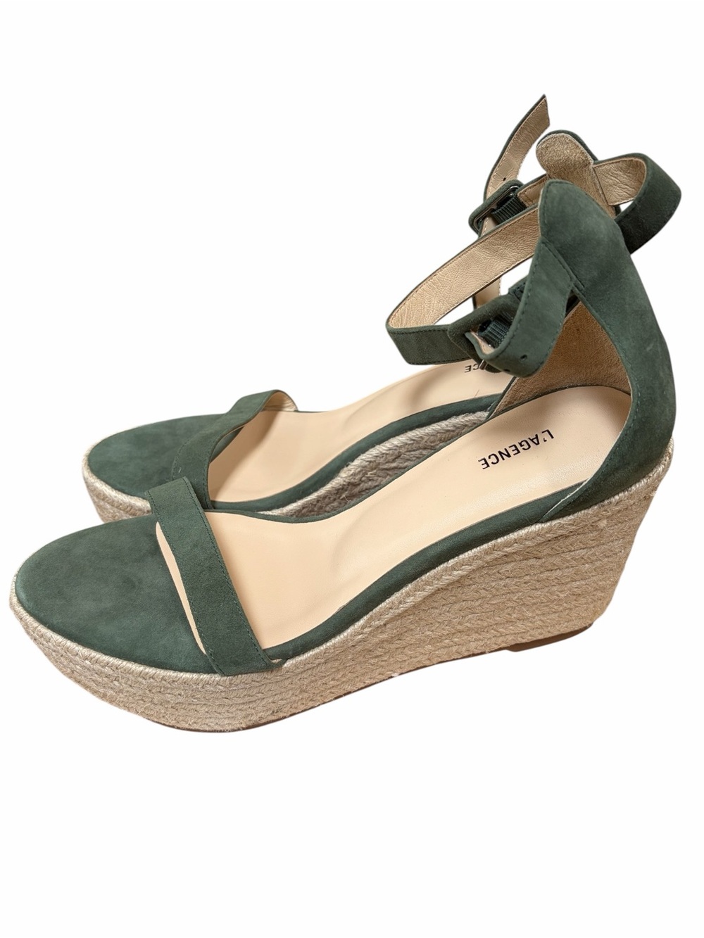L'Agence Avice Ankle Strap Espadrille Platform Wedge Sandal